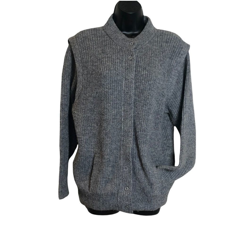 Vintage Shetland Button Up Cardigan, Edinburgh Woollen Mill, Size Sm